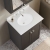 Nuie Classique Floor Standing 2-Door Vanity Unit with 3TH White Round Marble Top Basin 600mm Wide - Satin Anthracite | Thumbnail Image