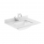 Nuie Classique Floor Standing 2-Door Vanity Unit with 1TH White Square Marble Top Basin 600mm Wide - Satin Grey