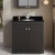 Nuie Classique Floor Standing 2-Door Vanity Unit with 1TH Black Marble Top Basin 800mm Wide - Satin Anthracite | Thumbnail Image