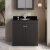 Nuie Classique Floor Standing 2-Door Vanity Unit with 1TH Black Marble Top Basin 800mm Wide - Satin Anthracite | Thumbnail Image