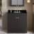 Nuie Classique Floor Standing 2-Door Vanity Unit with 3TH Black Marble Top Basin 800mm Wide - Satin Anthracite | Thumbnail Image