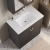 Nuie Classique Floor Standing 2-Door Vanity Unit with 1TH Minimalist Basin 800mm Wide - Satin Anthracite | Thumbnail Image