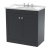 Nuie Classique Floor Standing 2-Door Vanity Unit with Traditional Basin 800mm Wide Satin Anthracite - 3 Tap Hole