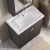 Nuie Classique Floor Standing 2-Door Vanity Unit with Traditional Basin 800mm Wide Satin Anthracite - 3 Tap Hole | Thumbnail Image
