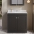 Nuie Classique Floor Standing 2-Door Vanity Unit with 3TH Grey Marble Top Basin 800mm Wide - Satin Anthracite | Thumbnail Image