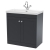 Nuie Classique Floor Standing 2-Door Vanity Unit with 1TH Contemporary Basin 800mm Wide - Satin Anthracite | Thumbnail Image
