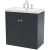 Nuie Classique Floor Standing 2-Door Vanity Unit with 3TH Contemporary Basin 800mm Wide - Satin Anthracite | Thumbnail Image