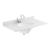 Nuie Classique Floor Standing 2-Door Vanity Unit with 1TH White Round Marble Top Basin 800mm Wide - Satin White