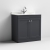 Nuie Classique Floor Standing 2-Door Vanity Unit with 1TH White Square Marble Top Basin 800mm Wide - Satin Anthracite