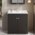 Nuie Classique Floor Standing 2-Door Vanity Unit with 1TH White Square Marble Top Basin 800mm Wide - Satin Anthracite | Thumbnail Image