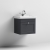 Nuie Classique Wall Hung 1-Drawer Vanity Unit with Basin 500mm Wide Satin Anthracite - 1 Tap Hole