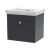 Nuie Classique Wall Hung 1-Drawer Vanity Unit with Basin 500mm Wide Satin Anthracite - 0 Tap Hole