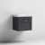 Nuie Classique Wall Hung 1-Drawer Vanity Unit with Basin 500mm Wide Satin Anthracite - 0 Tap Hole
