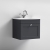 Nuie Classique Wall Hung 1-Drawer Vanity Unit with Curved Basin 500mm Wide - Satin Anthracite | Thumbnail Image