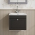 Nuie Classique Wall Hung 1-Drawer Vanity Unit with Curved Basin 500mm Wide - Satin Anthracite | Thumbnail Image