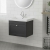 Nuie Classique Wall Hung 1-Drawer Vanity Unit with Basin 600mm Wide Satin Anthracite - 1 Tap Hole
