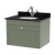 Nuie Classique Wall Hung 1-Drawer Vanity Unit with 1TH Black Marble Top Basin 600mm Wide - Satin Green | Thumbnail Image