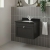 Nuie Classique Wall Hung 1-Drawer Vanity Unit with 1TH Black Marble Top Basin 600mm Wide - Satin Anthracite