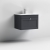 Nuie Classique Wall Hung 1-Drawer Vanity Unit with 1TH Minimalist Basin 600mm Wide - Satin Anthracite | Thumbnail Image