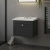 Nuie Classique Wall Hung 1-Drawer Vanity Unit with Traditional Basin 600mm Wide Satin Anthracite - 3 Tap Hole