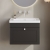 Nuie Classique Wall Hung 1-Drawer Vanity Unit with 0TH Contemporary Basin 600mm Wide - Satin Anthracite | Thumbnail Image