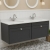 Classique 1200mm 2-Drawer Wall Hung Vanity Unit with Twin Marble Top Basin