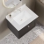 Nuie Classique Wall Hung 1-Drawer Vanity Unit with 1TH White Square Marble Top Basin 600mm Wide - Satin Anthracite | Thumbnail Image