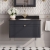 Nuie Classique Wall Hung 1-Drawer Vanity Unit with 1TH Black Marble Top Basin 800mm Wide - Satin Anthracite | Thumbnail Image