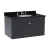 Nuie Classique Wall Hung 1-Drawer Vanity Unit with 3TH Black Marble Top Basin 800mm Wide - Satin Anthracite