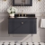 Nuie Classique Wall Hung 1-Drawer Vanity Unit with 3TH Black Marble Top Basin 800mm Wide - Satin Anthracite | Thumbnail Image
