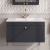 Classique 800mm 1-Drawer Wall Hung Vanity Unit with Ceramic Basin | Thumbnail Image