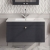 Classique 800mm 1-Drawer Wall Hung Vanity Unit with Ceramic Basin | Thumbnail Image