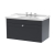 Nuie Classique Wall Hung 1-Drawer Vanity Unit with Traditional Basin 800mm Wide Satin Anthracite - 3 Tap Hole