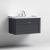 Nuie Classique Wall Hung 1-Drawer Vanity Unit with Traditional Basin 800mm Wide Satin Anthracite - 3 Tap Hole