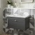 Nuie Classique Wall Hung 1-Drawer Vanity Unit with Traditional Basin 800mm Wide Satin Anthracite - 3 Tap Hole