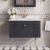 Nuie Classique Wall Hung 1-Drawer Vanity Unit with 1TH Grey Marble Top Basin 800mm Wide - Satin Anthracite | Thumbnail Image