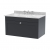 Nuie Classique Wall Hung 1-Drawer Vanity Unit with 3TH Grey Marble Top Basin 800mm Wide - Satin Anthracite