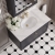 Nuie Classique Wall Hung 1-Drawer Vanity Unit with 3TH Grey Marble Top Basin 800mm Wide - Satin Anthracite | Thumbnail Image