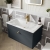 Classique 800mm 1-Drawer Wall Hung Vanity Unit with Stone Basin