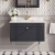 Nuie Classique Wall Hung 1-Drawer Vanity Unit with 1TH White Round Marble Top Basin 800mm Wide - Satin Anthracite | Thumbnail Image