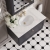 Nuie Classique Wall Hung 1-Drawer Vanity Unit with 3TH White Round Marble Top Basin 800mm Wide - Satin Anthracite | Thumbnail Image