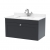 Nuie Classique Wall Hung 1-Drawer Vanity Unit with 1TH White Square Marble Top Basin 800mm Wide - Satin Anthracite