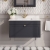 Nuie Classique Wall Hung 1-Drawer Vanity Unit with 1TH White Square Marble Top Basin 800mm Wide - Satin Anthracite | Thumbnail Image