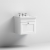 Nuie Classique Wall Hung 1-Drawer Vanity Unit with Basin 500mm Wide Satin White - 3 Tap Hole