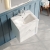 Nuie Classique Wall Hung 1-Drawer Vanity Unit with Basin-1 500mm Wide - Satin White | Thumbnail Image