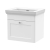 Nuie Classique Wall Hung 1-Drawer Vanity Unit with Basin 500mm Wide Satin White - 0 Tap Hole