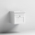 Nuie Classique Wall Hung 1-Drawer Vanity Unit with Basin 500mm Wide Satin White - 0 Tap Hole