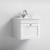 Nuie Classique Wall Hung 1-Drawer Vanity Unit with Curved Basin 500mm Wide - Satin White | Thumbnail Image