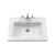 Nuie Classique Wall Hung 1-Drawer Vanity Unit with Basin 600mm Wide Satin Grey - 1 Tap Hole