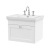 Nuie Classique Wall Hung 1-Drawer Vanity Unit with Basin 600mm Wide Satin White - 3 Tap Hole
